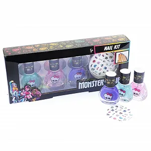 Набір для манікюру Nice Group Monster High 3 лаки для нігтів та наклейки - Фото 1