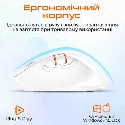 Мышка Meetion BTM032 Wireless/Bluetooth/USB White (MT-BTM032-B), фото №6 Мышка Meetion BTM032 Wireless/Bluetooth/USB White (MT-BTM032-B), фото №6