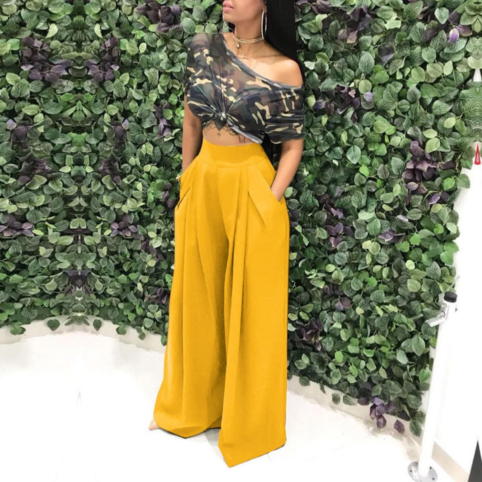 Льняні Штани Жіночі Літні Розкльошені Висока Талія, фото №2 Льняні Штани Жіночі Літні Розкльошені Висока Талія, фото №2