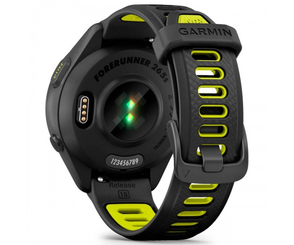 Смарт-годинник Garmin Forerunner 265S Black Bezel and Case with Black/Amp Yellow Silicone Band (010-02810-53), фото №10