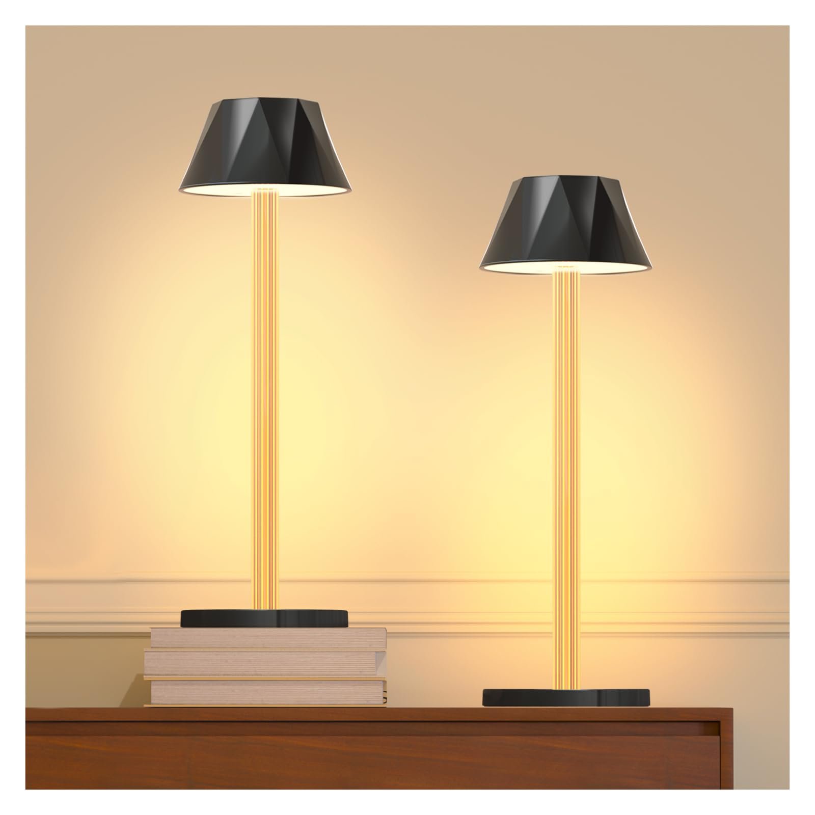 Настільна лампа LED Бездротова Набір з 2 шт 6000 mAh USB-C IPX4, фото №1