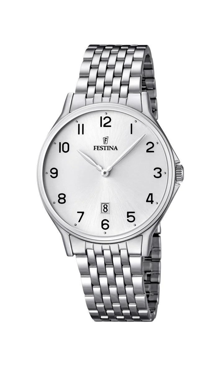 Часы Festina Acero Clasico F16744/1, серебристый корпус из нержавеющей стали, серебристый браслет из нержавеющей стали, серебристый/разноцветный, фото №1 Часы Festina Acero Clasico F16744/1, серебристый корпус из нержавеющей стали, серебристый браслет из нержавеющей стали, серебристый/разноцветный, фото №1