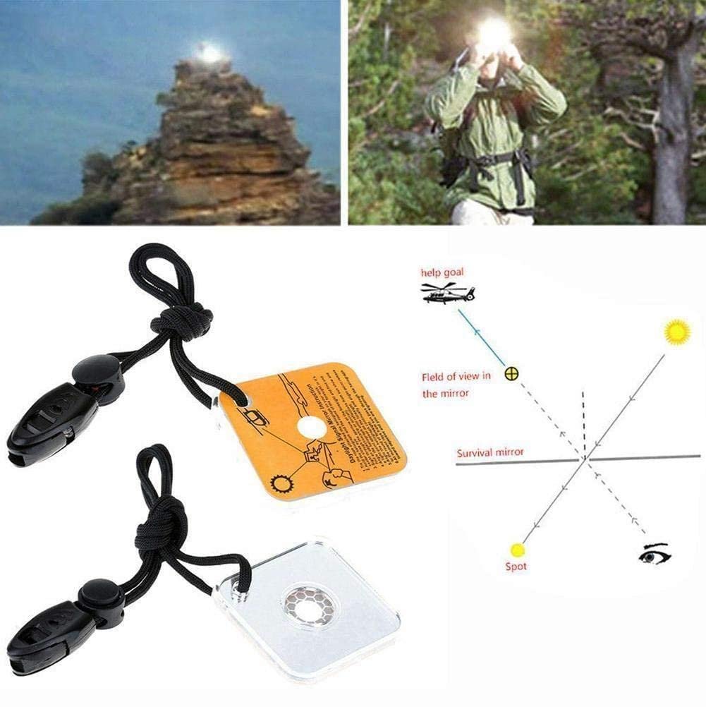 Сигнальне дзеркало DHliIQQ 1 шт. Outdoor Reflektierende Tragbare Notfall Kit для кемпінгу, комунікації на великі відстані, для пішого туризму, фото №7