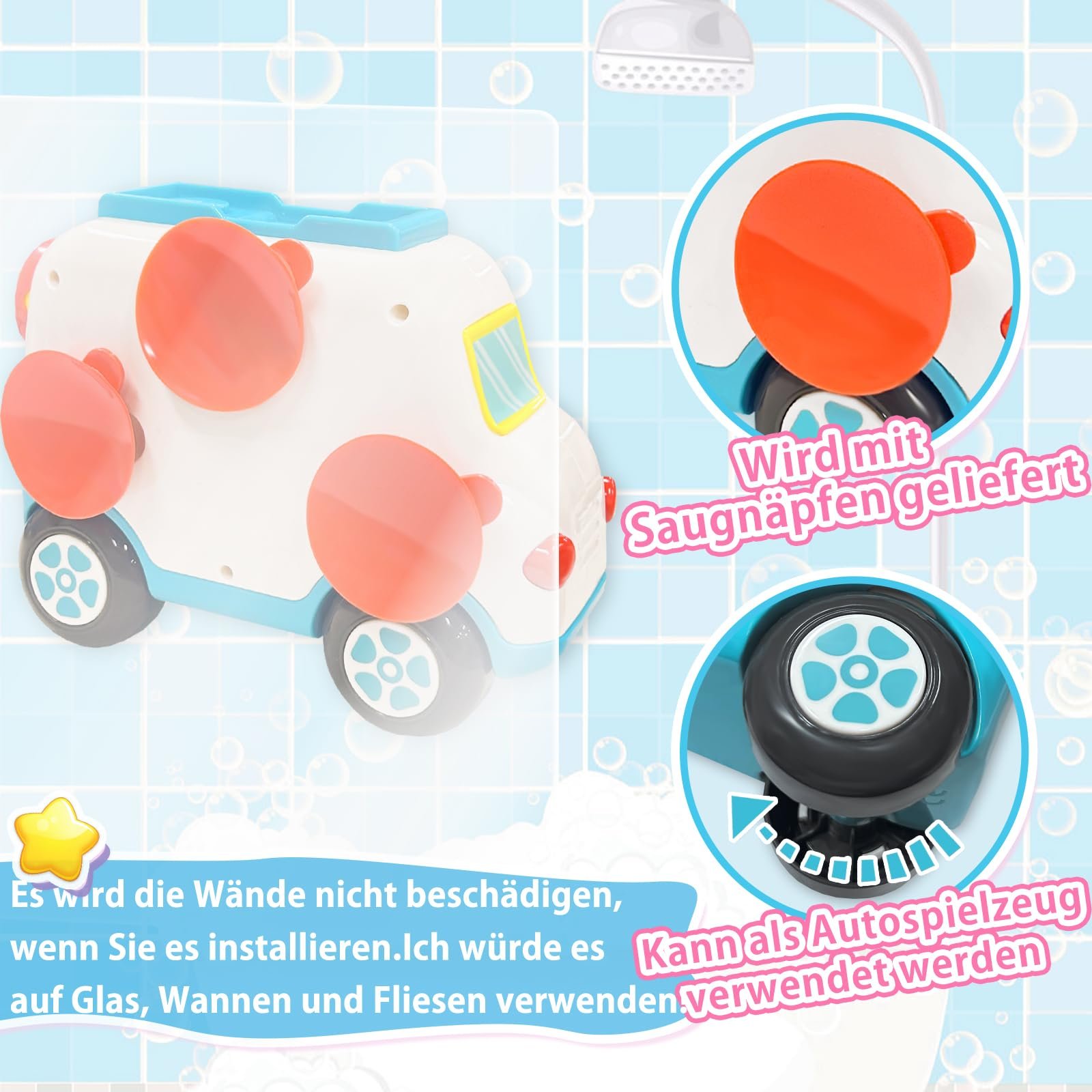 Іграшка для ванни Візок з морозивом Машина для піни, фото №4 Іграшка для ванни Візок з морозивом Машина для піни, фото №4