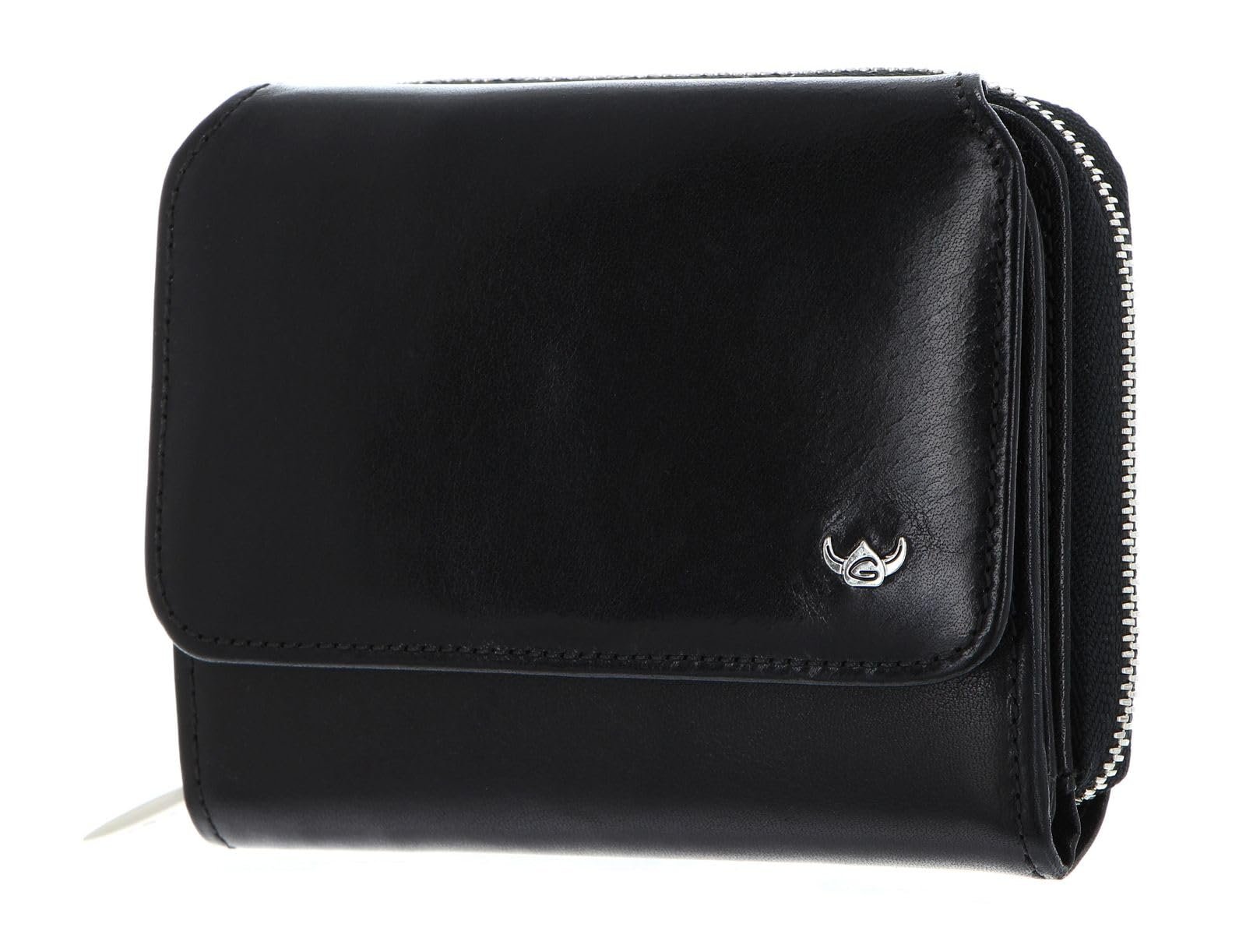 Кошелек с молнией Golden Head Colorado RFID Protect Black, черный, модный, фото №1
