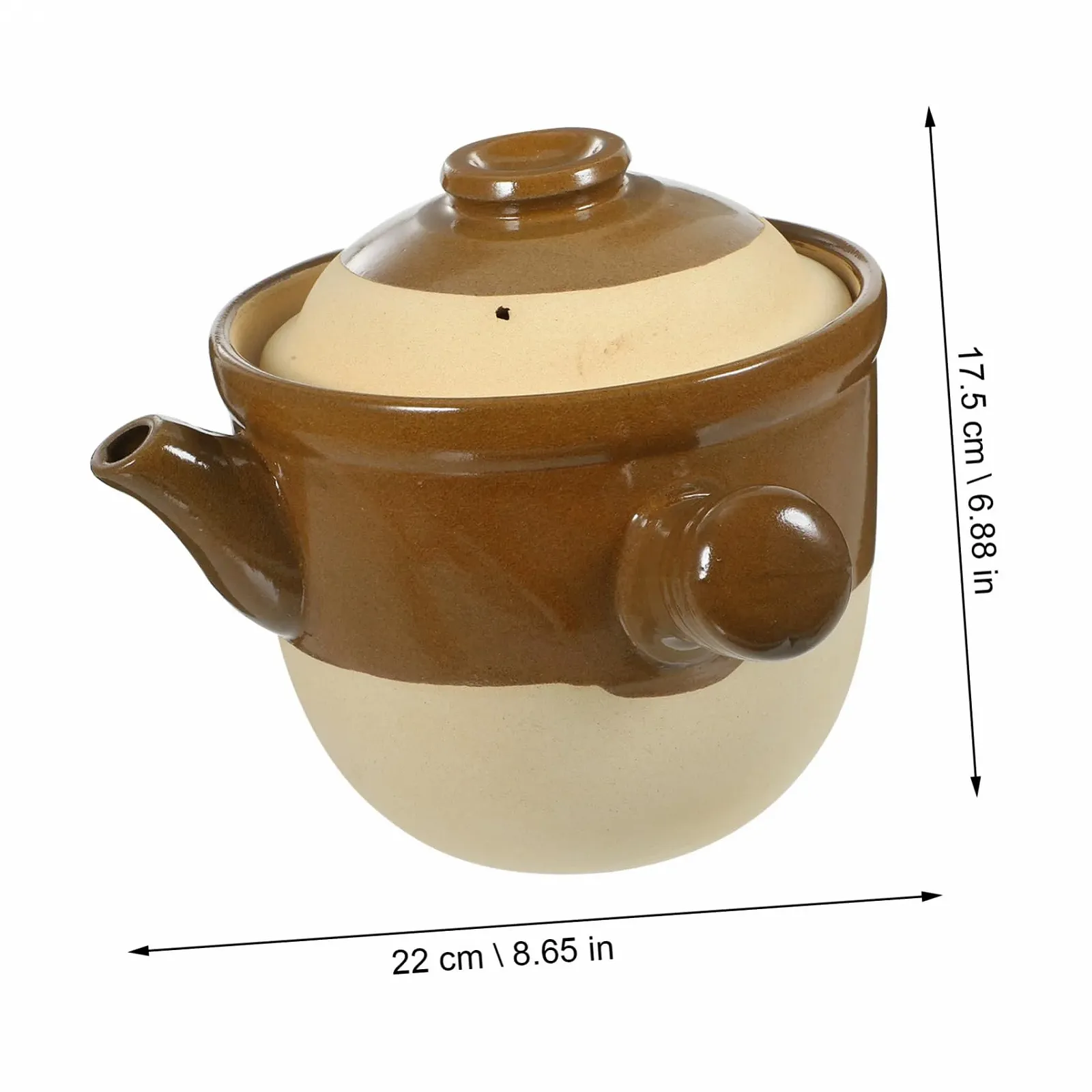 Горшок для заваривания трав GLEAVI керамический термостойкий с крышкой традиционный, фото №7