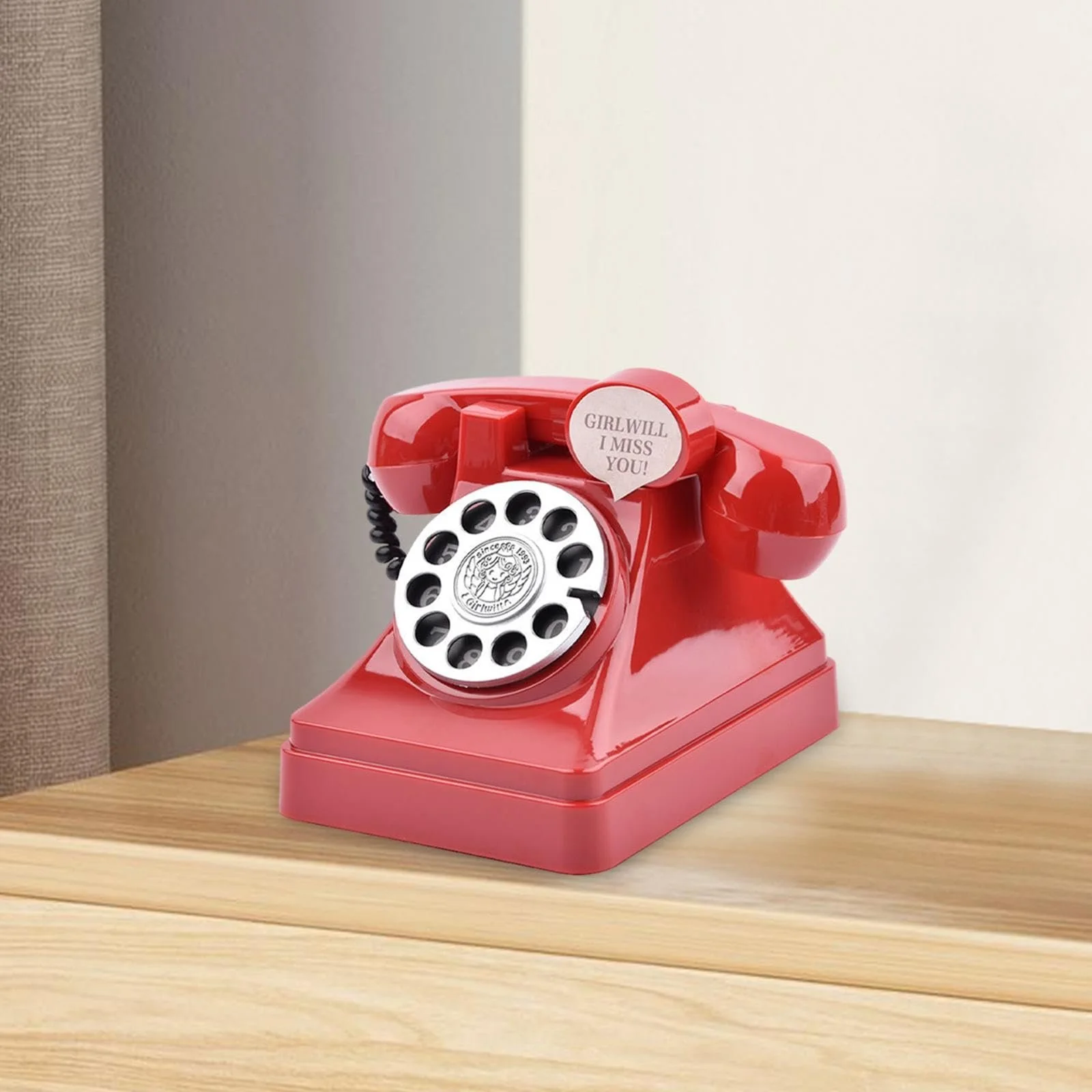 Скарбничка predolo Ретро-телефон Червона, фото №6