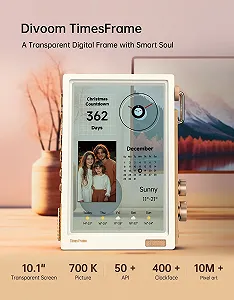 Цифровая фоторамка Divoom Times Frame 10.1 Inch WiFi 64 GB IPS RGB White synthetic.ua - Фото 1
