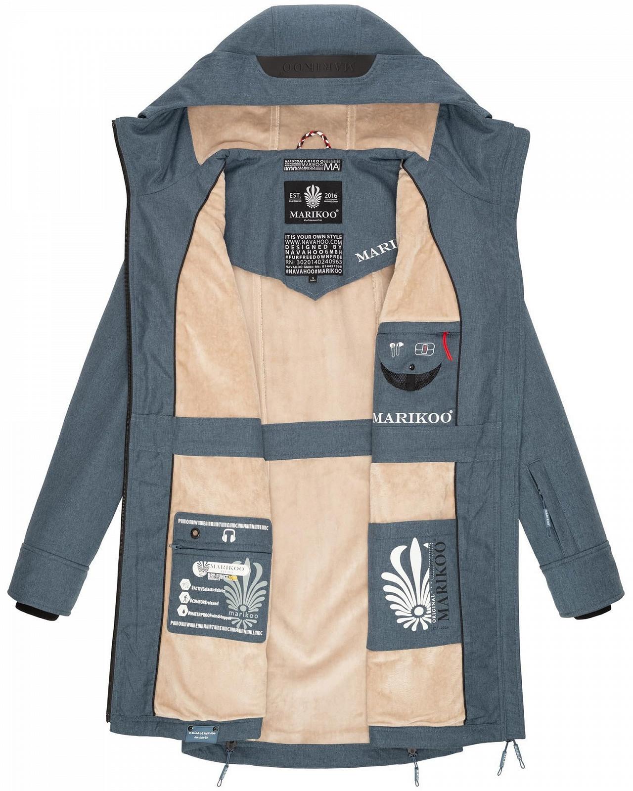 Женская куртка Softshell MARIKOO B886 Функциональная водоотталкивающая с теплым флисом Teddy, фото №5
