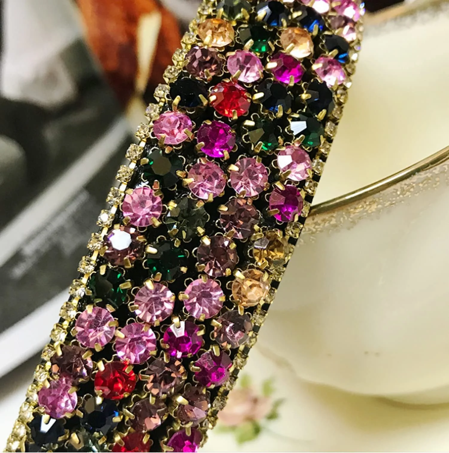 Обруч для волос JZK Блестящий Кристалл Страз, фото №3