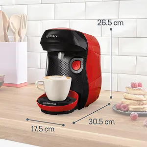 Капсульная кофемашина Bosch Tassimo Happy Friendly TAS103E, 1400 Вт, красно-черная synthetic.ua - Фото 1