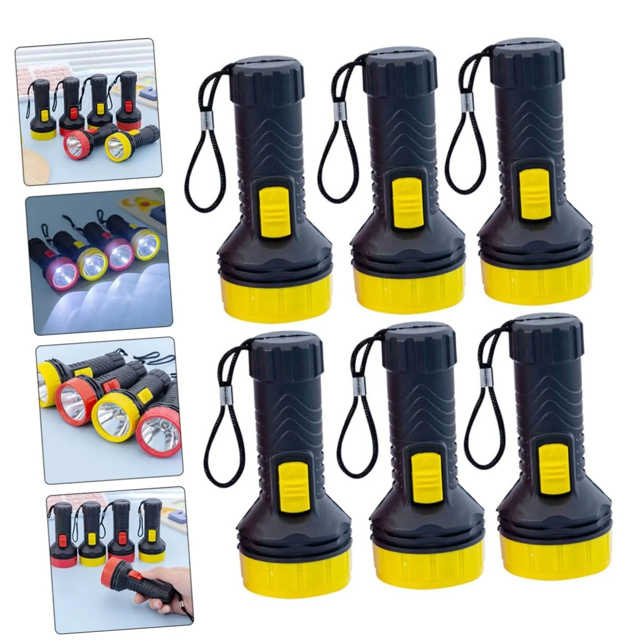 Міні-ліхтарик Veemoon, 6 шт, кишенькові , наповнювач для дитячих сумок, іграшка для різдвяного вертепу, світлодіодний невеликий подарунок для їзди, ABS, фото №7