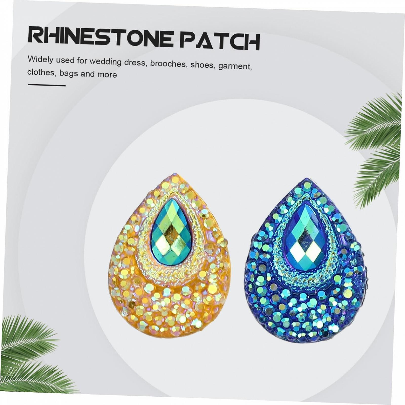 Стрази Краплеподібні NUOBESTY 300 штук, скляні дорогоцінні камені, підвіска павич, вишивка бісером, скляні коштовності, ювелірні вироби, смола, стрази для шиття, акрилові аксесуари, кришталеві намистини, ґудзики, фото №5