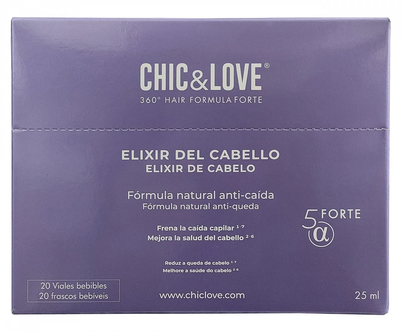 Еліксир для волосся Chic & Love 360																																																																																																																																																																																																																																																		 Формула Forte 20 флаконів по 25 мл, фото №1