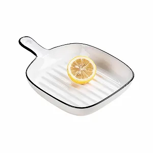 Форма для запекания Керамическая с ручкой Фарфоровая для микроволновой печи и духовки - Фото 1