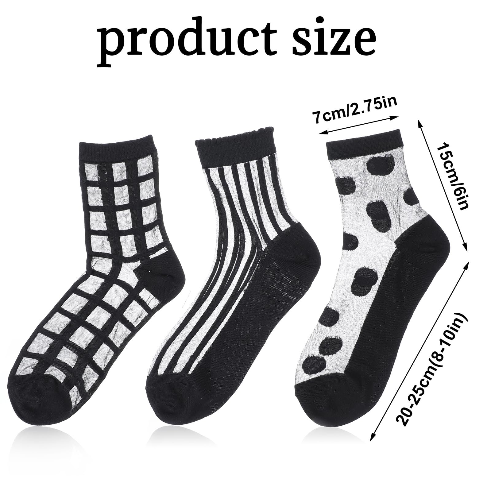 Носки Нейлоновые Женские Черный (3 пары), фото №2