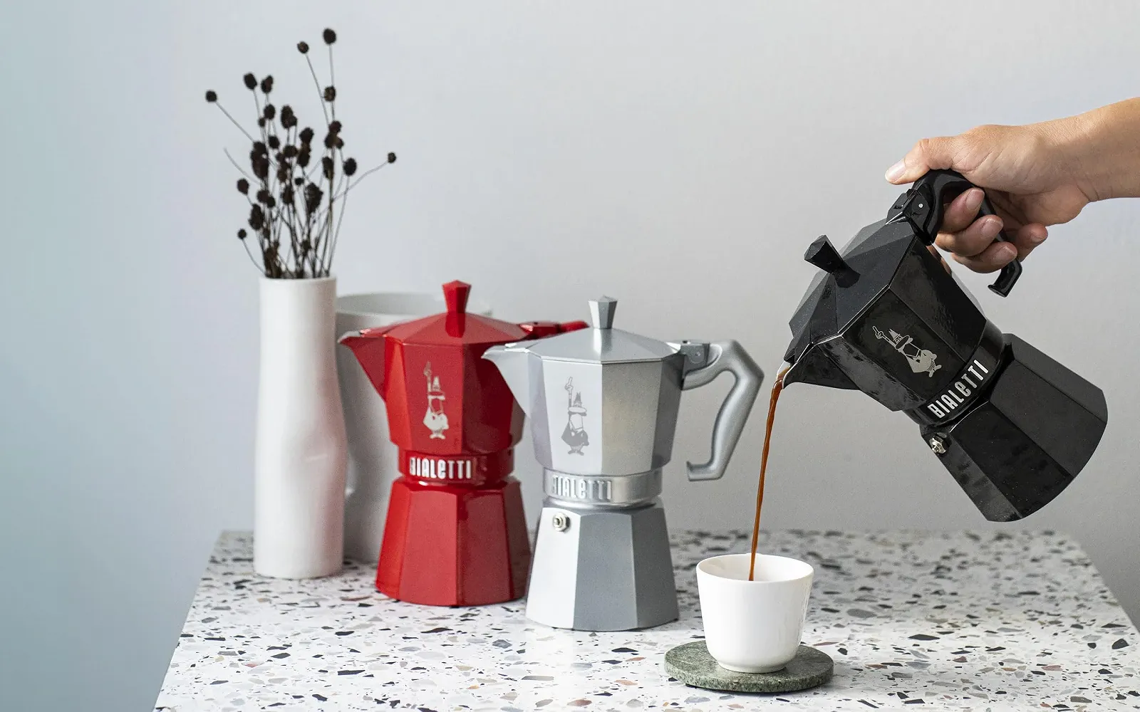 Мока кофеварка Bialetti Exclusive 3 чашки Vintage Красный, фото №4