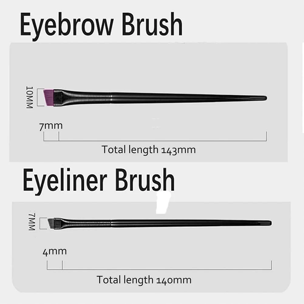 Пензель для підводки очей кутова Набір 5 шт., фото №3