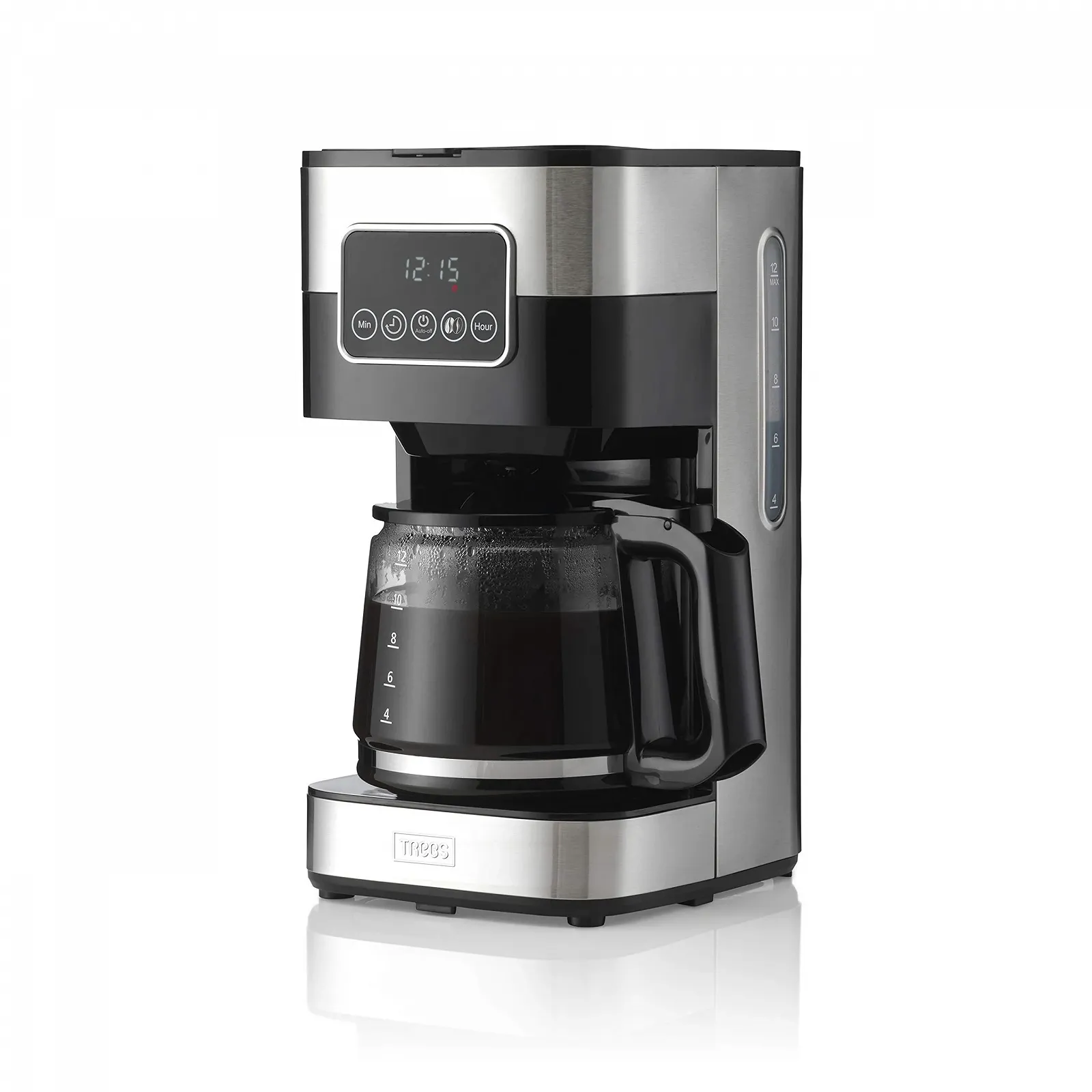 Капельная кофеварка Trebs 24100 1.5 л LED Touch Display Stainless Steel / Black, фото №1