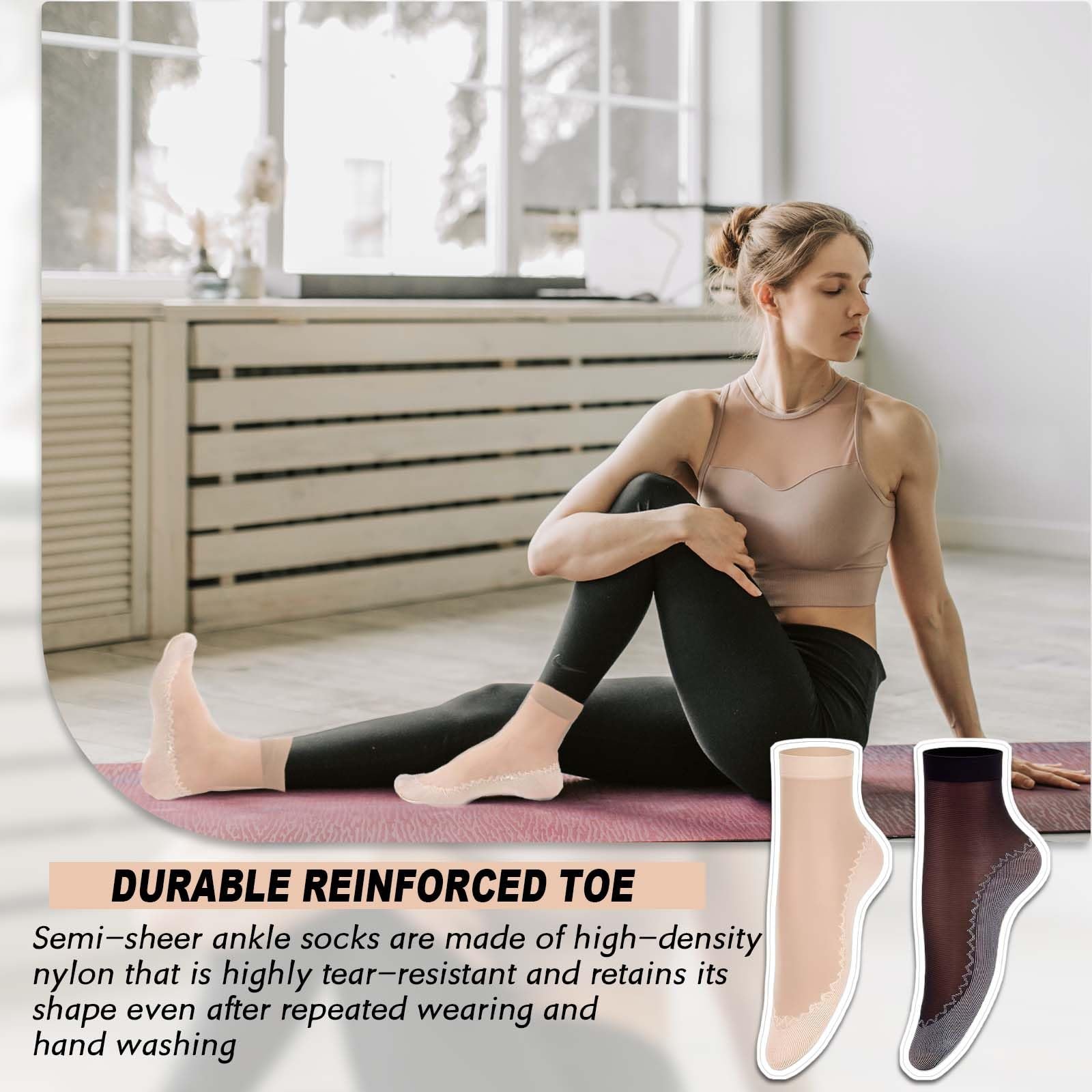 Женские нейлоновые чулки Прозрачные носки с нескользящей нижней стороной, Набор 20 шт, фото №6