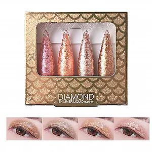 Купить Жидкий глиттерный Wobblo Eyeliner 4 цвета многоцветный - Фото 1 Жидкий глиттерный Wobblo Eyeliner 4 цвета многоцветный - Фото 1