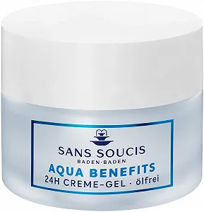 Крем-гель для обличчя Sans Soucis Face Care Aqua Benefits 24h зволожуючий без олій 50 мл - Фото 1
