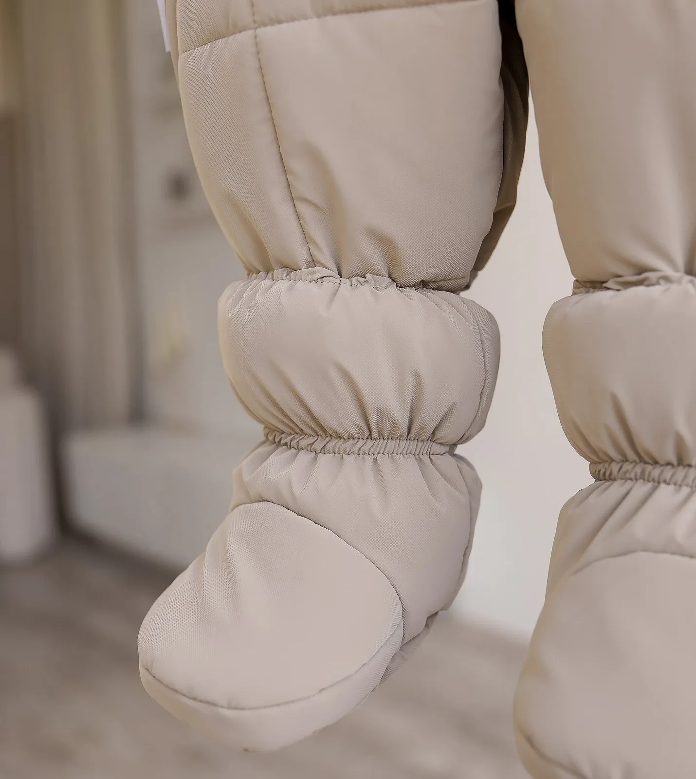 Зимовий комбінезон 74. 80. 86 р Сніжок бежевий, фото №6