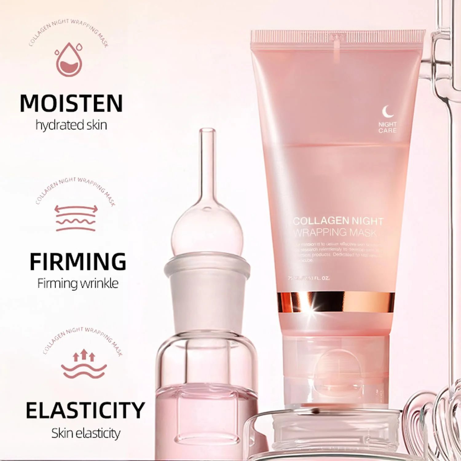 Маска для обличчя OUDIOHAI Нічна колагенова, колагенова маска-плівка, фото №2 Маска для обличчя OUDIOHAI Нічна колагенова, колагенова маска-плівка, фото №2