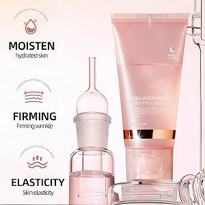 Маска для лица OUDIOHAI Ночная коллагеновая, коллагеновая маска-пленка, эластичность и увлажнение synthetic.ua - Фото 1