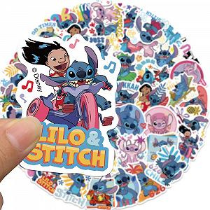 Стікери Ліло та Стіч Lilo & Stitch стікерпак наклейки набір наклейок 50 шт nak_69 synthetic.ua - Фото 1