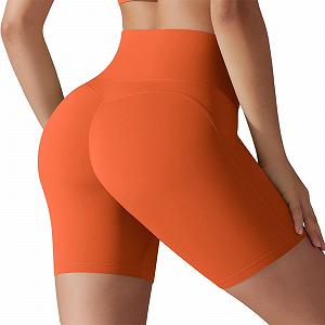 Спортивные шорты Generisch для спортзала и йоги, короткие с высокой талией, Push Up эффектом - Фото 1