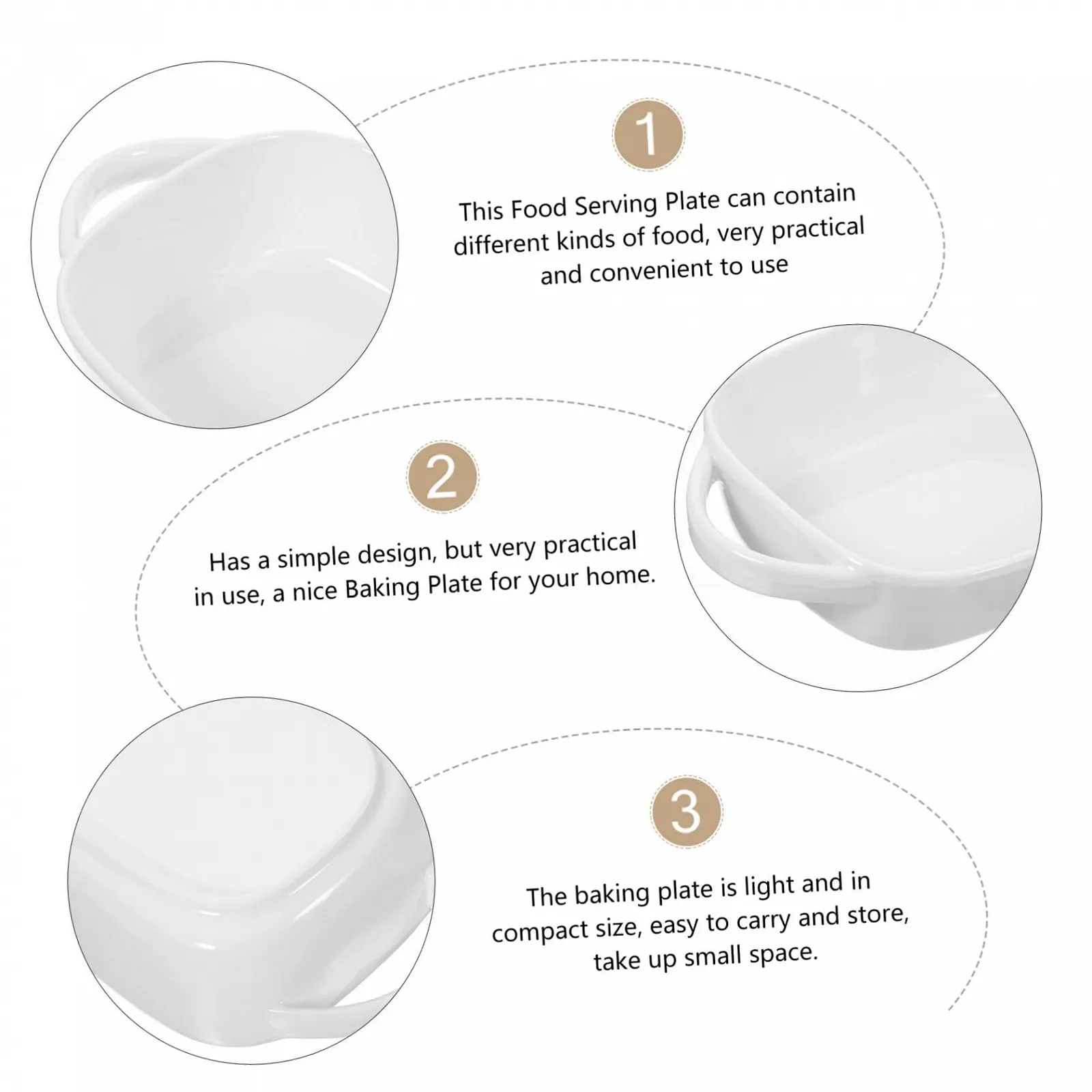 Форма для запікання SOLUSTRE керамічна прямокутна жаростійка з подвійними ручками, фото №8