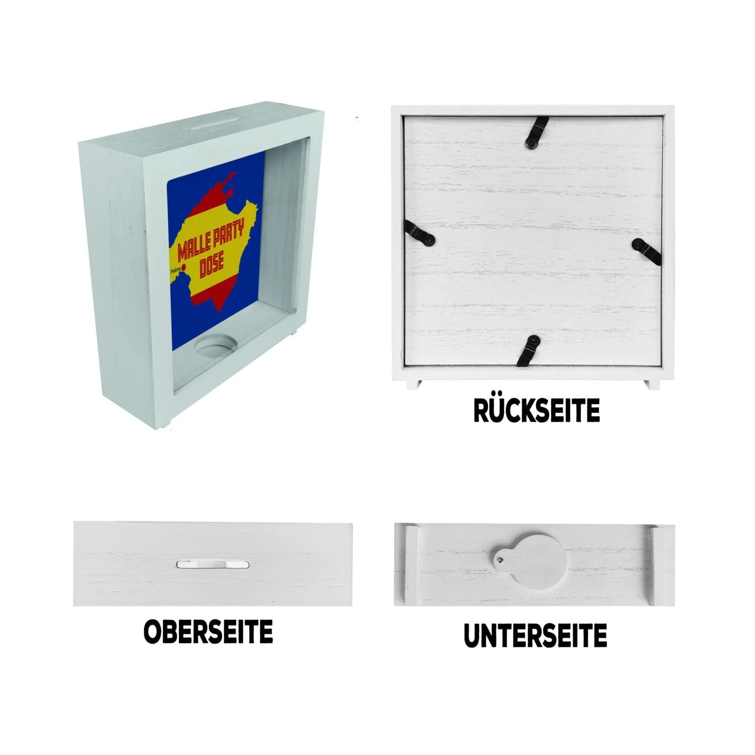 Скарбничка-рамка Malle Party Дерев'яна Майорка різнокольорова, фото №6