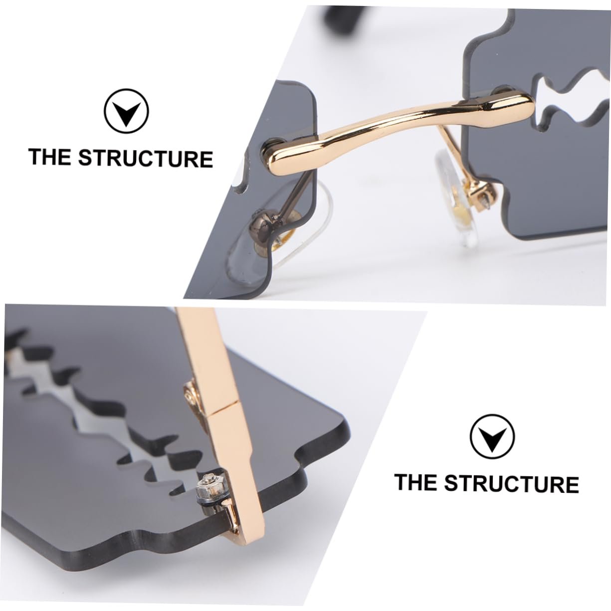 Сонцезахисні окуляри Лезо PACKOVE Набір з 3 шт. Квадратні без оправи, фото №4