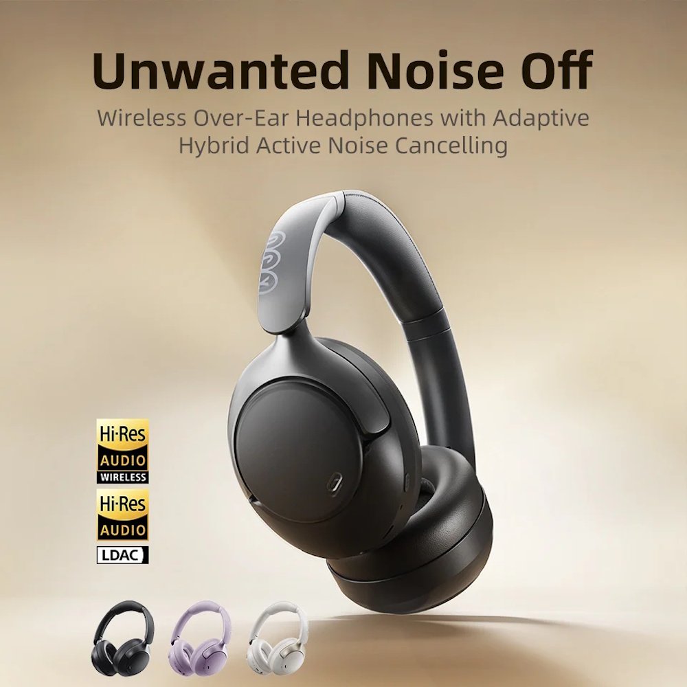Навушники QCY H3 Pro Black LDAC ANC 50dB Noise Canceling Hi-Res Spatial Audio BT5.4, фото №13
