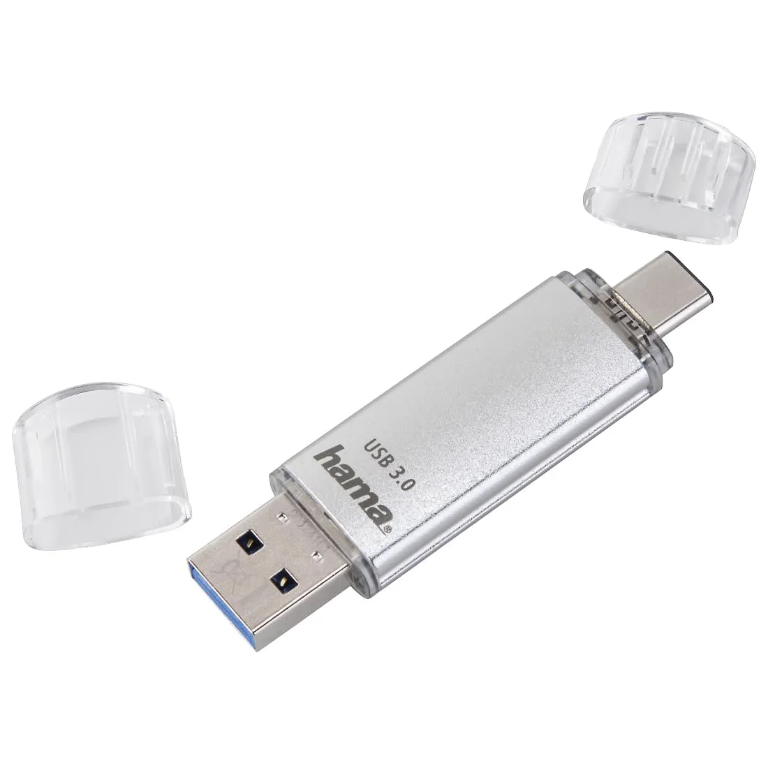 USB-накопичувач Hama C-Laeta 128GB USB-C USB-A Сріблястий, фото №2