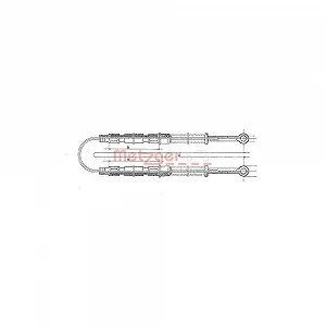 Трос стояночного тормоза METZGER 12.102E для SEAT, задний - Фото 1