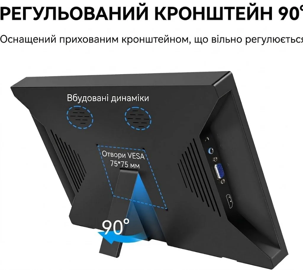 Монітор портативний сенсорний 13.3" Kenowa HD-133 Full HD IPS 60 Гц, фото №4