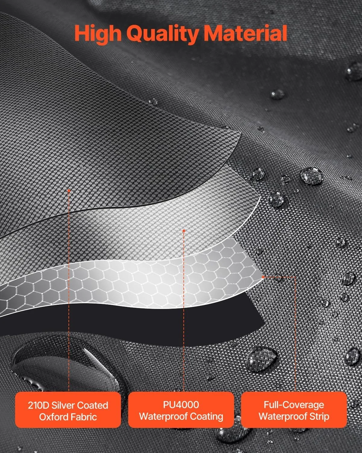 Палатка для хранения велосипедов VEVOR BYSKU5 Черная, фото №3