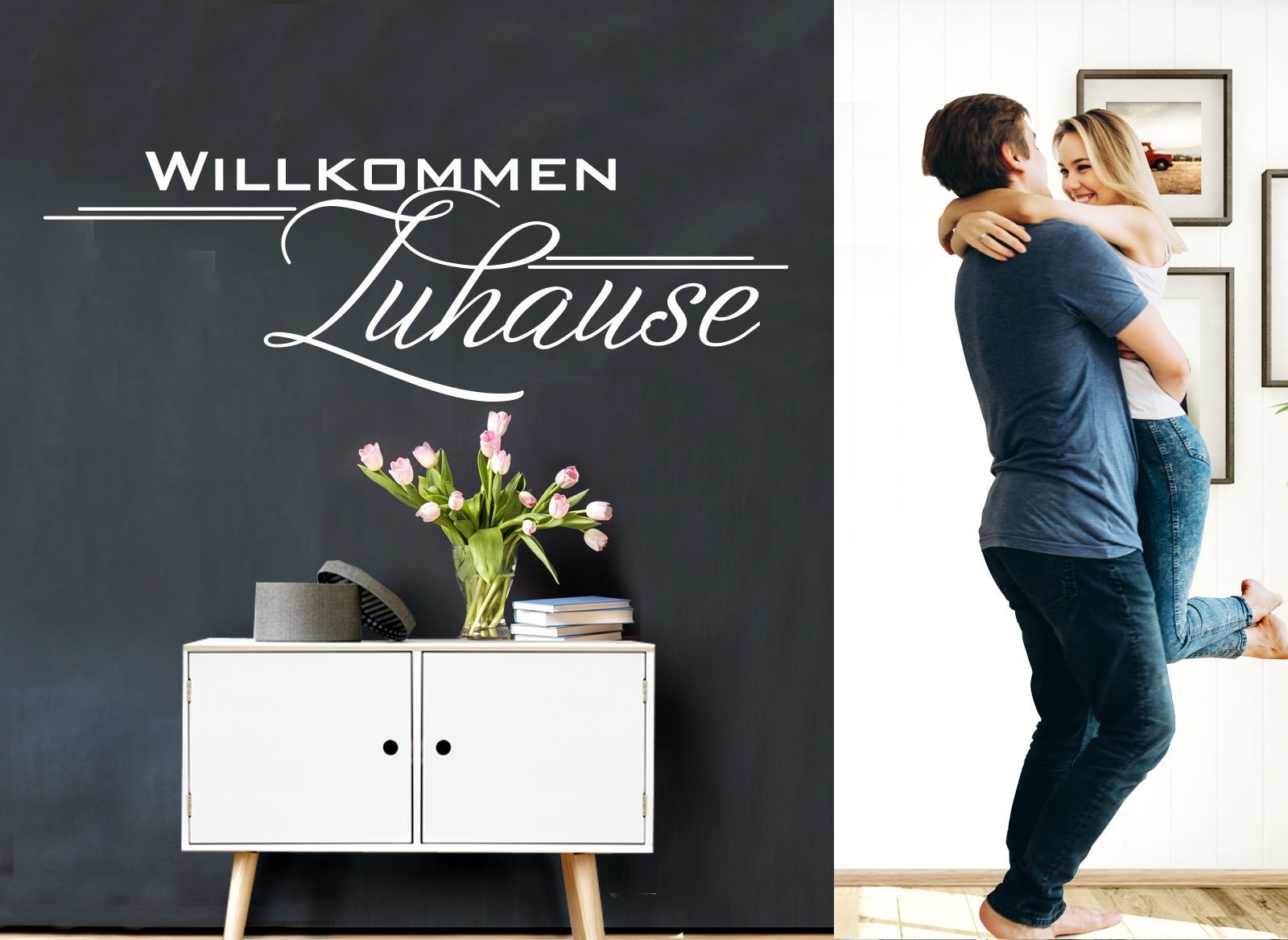 Наклейка на стіну Grandora W1252 Welcome Home 45 x 15 см кремово-біла, фото №4