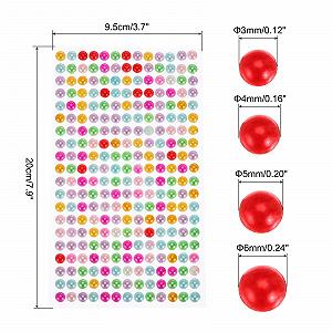 Стразы sourcing map 3/4/5/6 мм, разноцветные, 1792 шт, 4 листа synthetic.ua - Фото 1