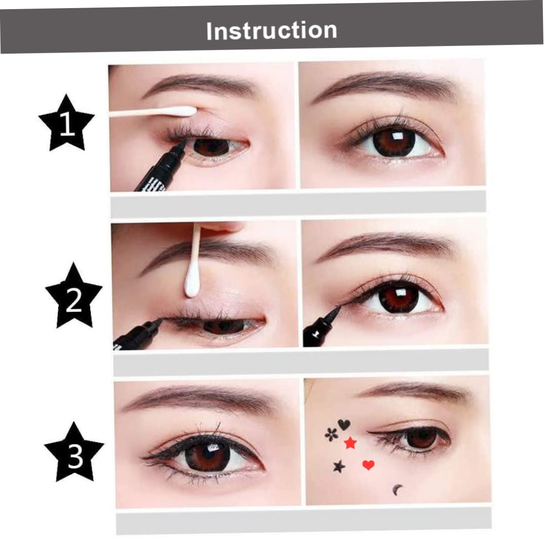 Водостійка підводка Eyeliner Stamp 2 в 1 двостороння водостійка рідка підводка Black Heart, фото №7