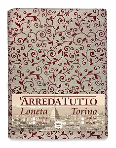 Покривало на ліжко Tex family Gran Foulard Тканина Dory Arabesco Червоний - Одинарний - Фото 1