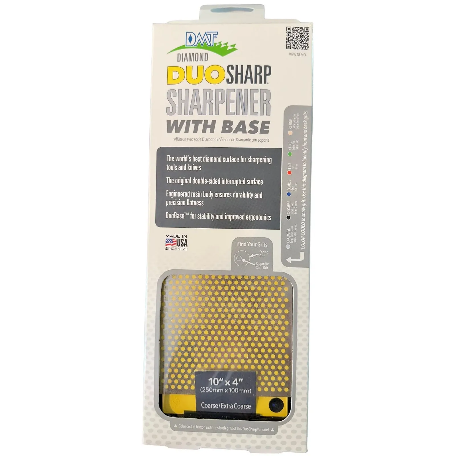Точильный камень DMT DuoSharp W250CX-WB Грубый/Экстра-грубый с базой 25.4 см, фото №6