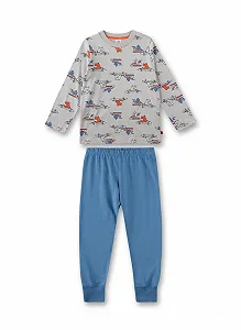 Пижама Sanetta для мальчиков Длинная Светло-серый - Фото 1