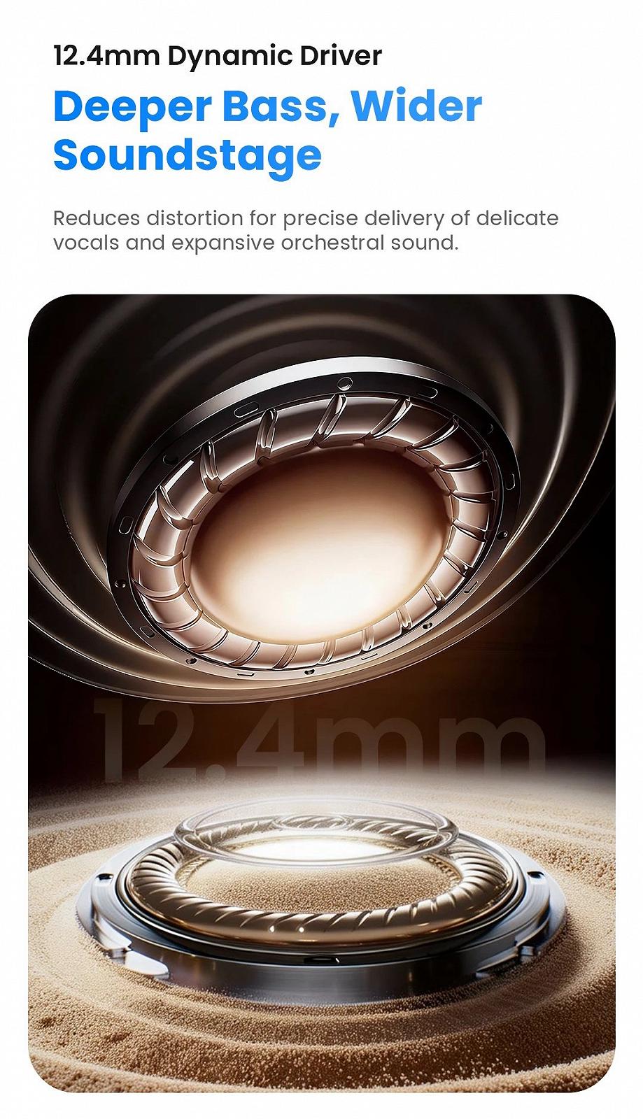 Навушники HAYLOU Flowbuds N55 Black LDAC Hi-Res Audio 54dB ANC IPX5, фото №14