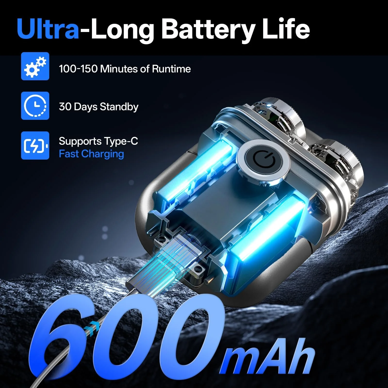 Міні-електробритва Mini Razor LED Display IPX6 Waterproof Type C Wet and Dry, фото №5 Міні-електробритва Mini Razor LED Display IPX6 Waterproof Type C Wet and Dry, фото №5