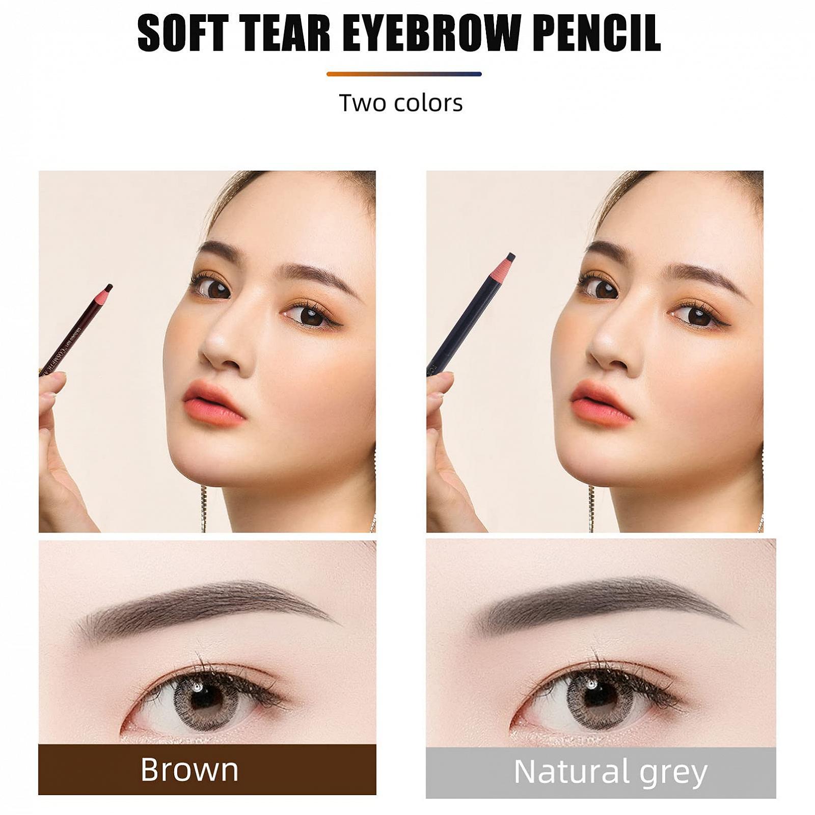 Олівець для брів Uonlytech Microblading Eyebrow Peel Off Pencil Чорний Упаковка з 10 штук, фото №7