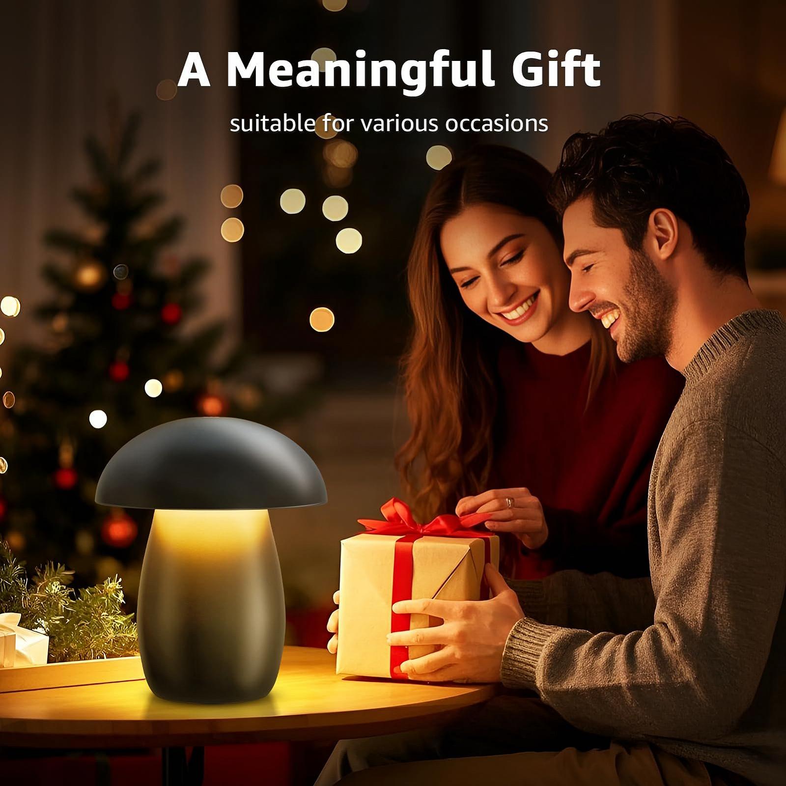 Настільна лампа FUYO Mushroom Бездротова Сенсорна Димер Акумуляторна, фото №7