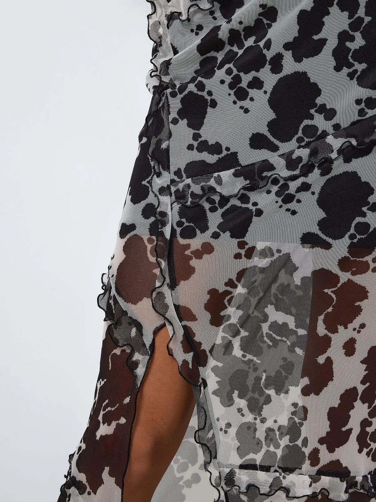 Юбка макси Noisy may Женская с принтом с разрезом, фото №6